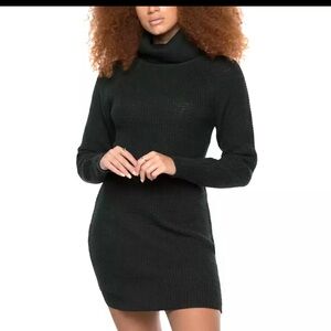 Black Tape Raglan-Sleeved Turtleneck Sweater Dress $89 BNWTS